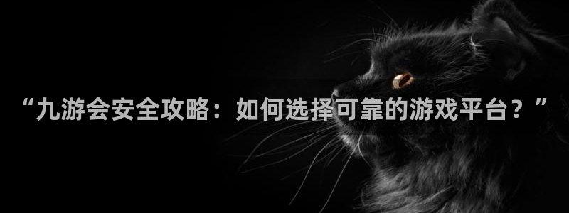 壹号电子娱乐app下载最新版：“九游会安全攻略：如何选择可靠的游戏平台？”